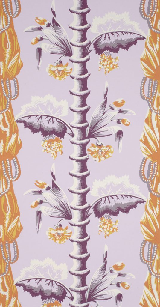 Bamboo and Drapery Wallpaper - D