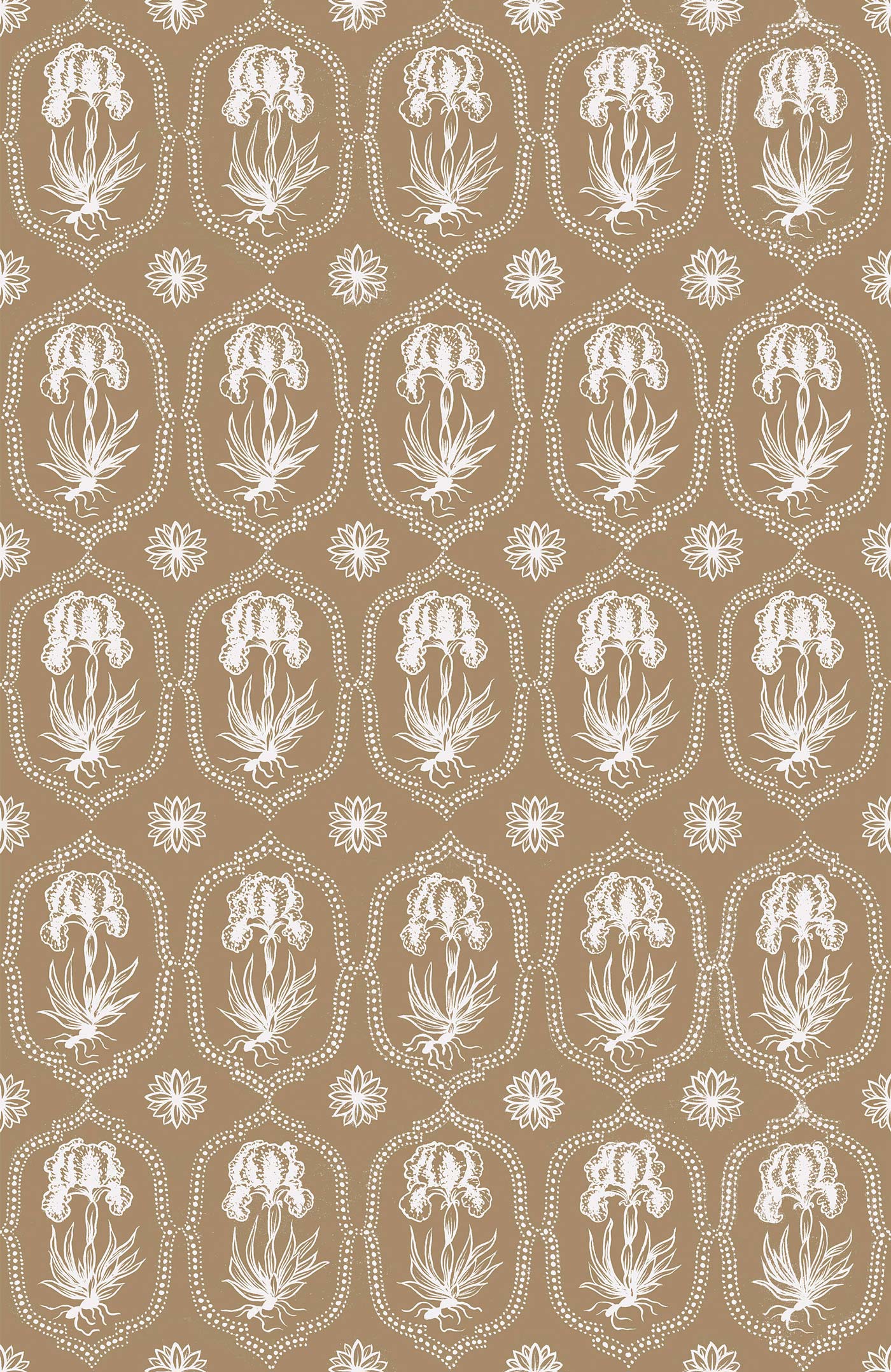 Besler Iris Wallpaper - Tobacco Large
