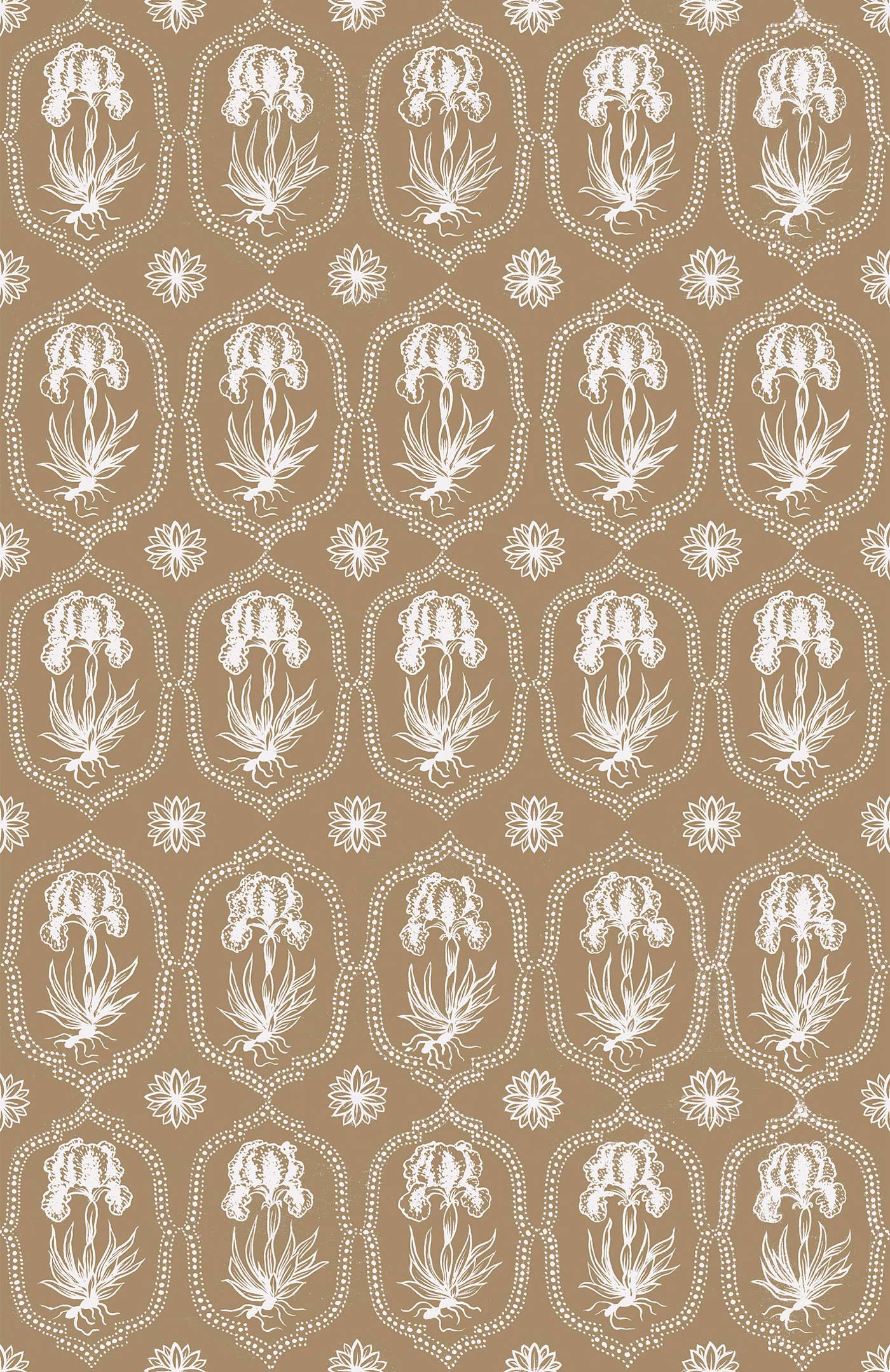 Besler Iris Wallpaper - Tobacco Small