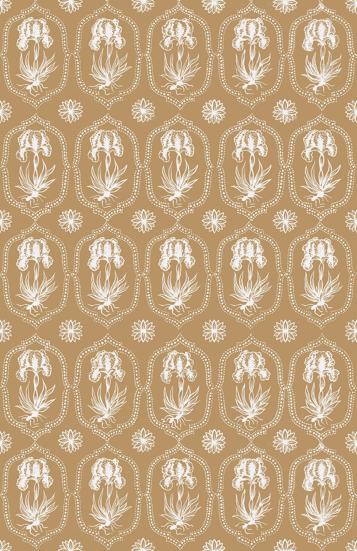 Besler Iris Wallpaper - Tobacco Small