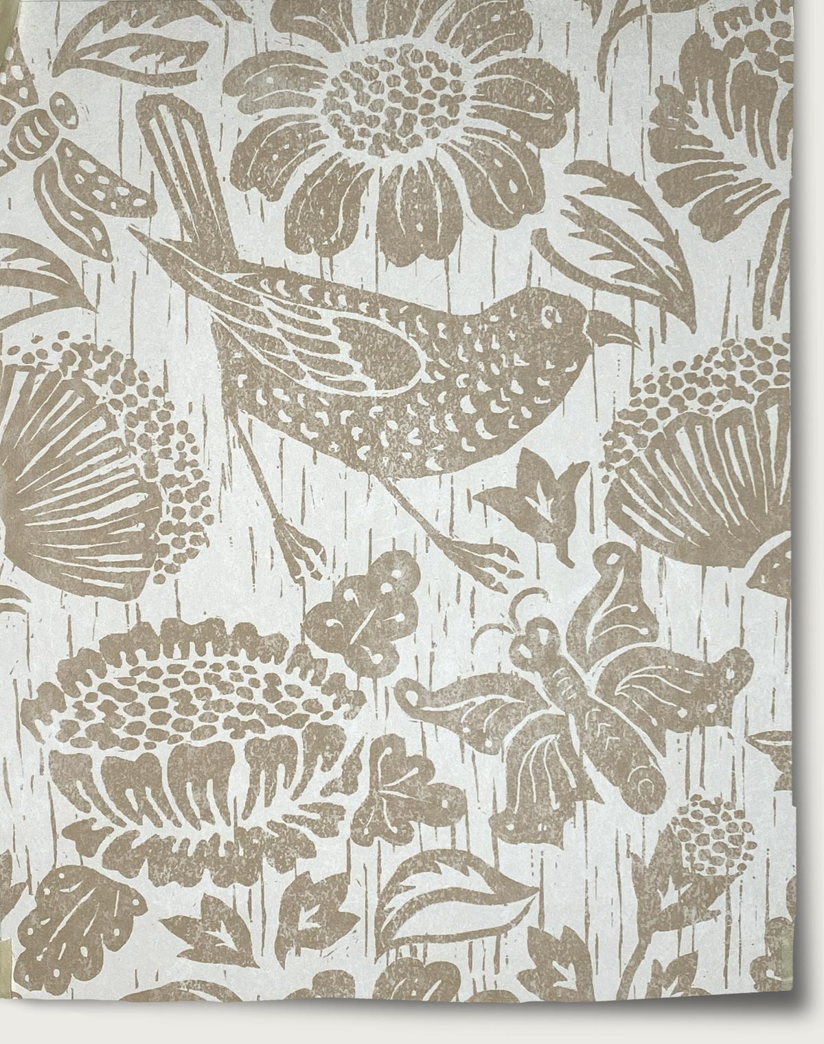 Bird in the Hand Wallpaper - Mushroom