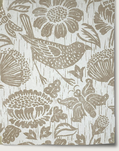 Bird in the Hand Wallpaper - Mushroom