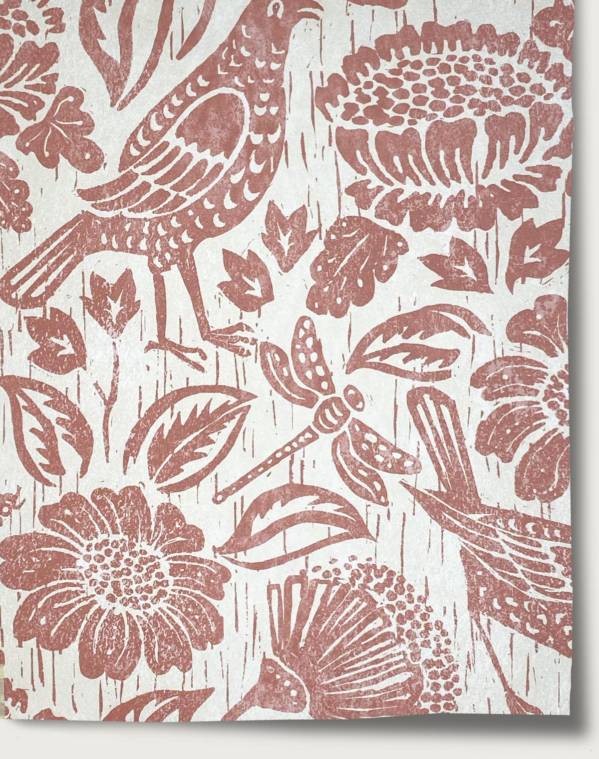 Bird in the Hand Wallpaper - Clay