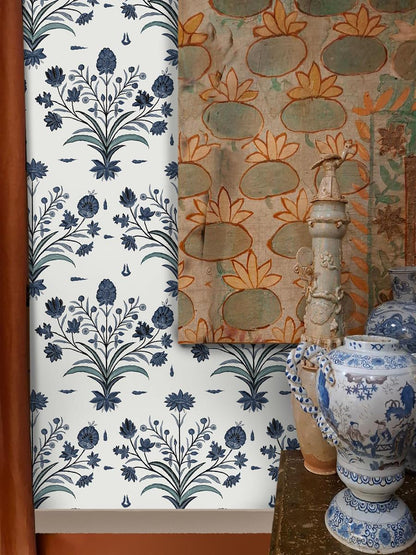 Maharaja's Tent Wallpaper - Jodhpur Blue