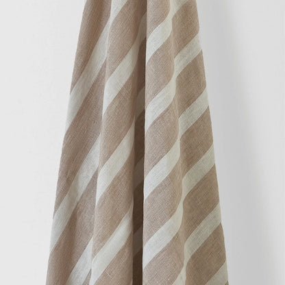 Bold Stripe Linen - Natural / White