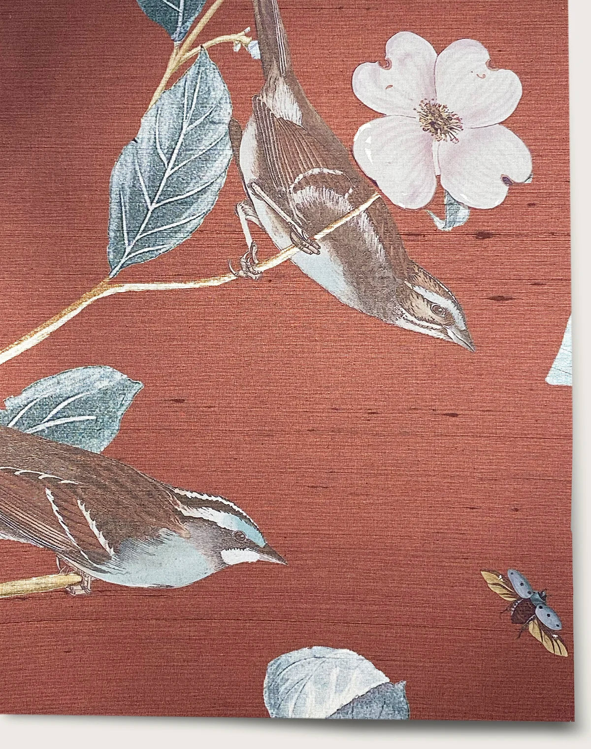 Botanical Wallpaper Mural - Red Madder