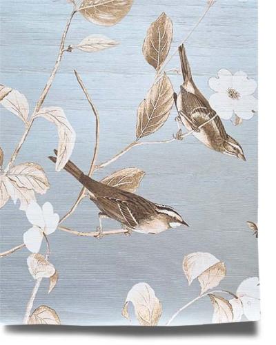 Botanical-Silk - Skylight (Pale Blue)