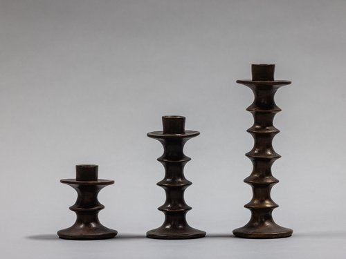 Volute Candlestick Small - Bronze