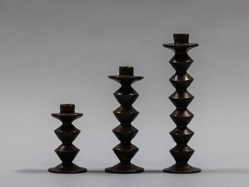 Zigzag Candlestick Small - Bronze