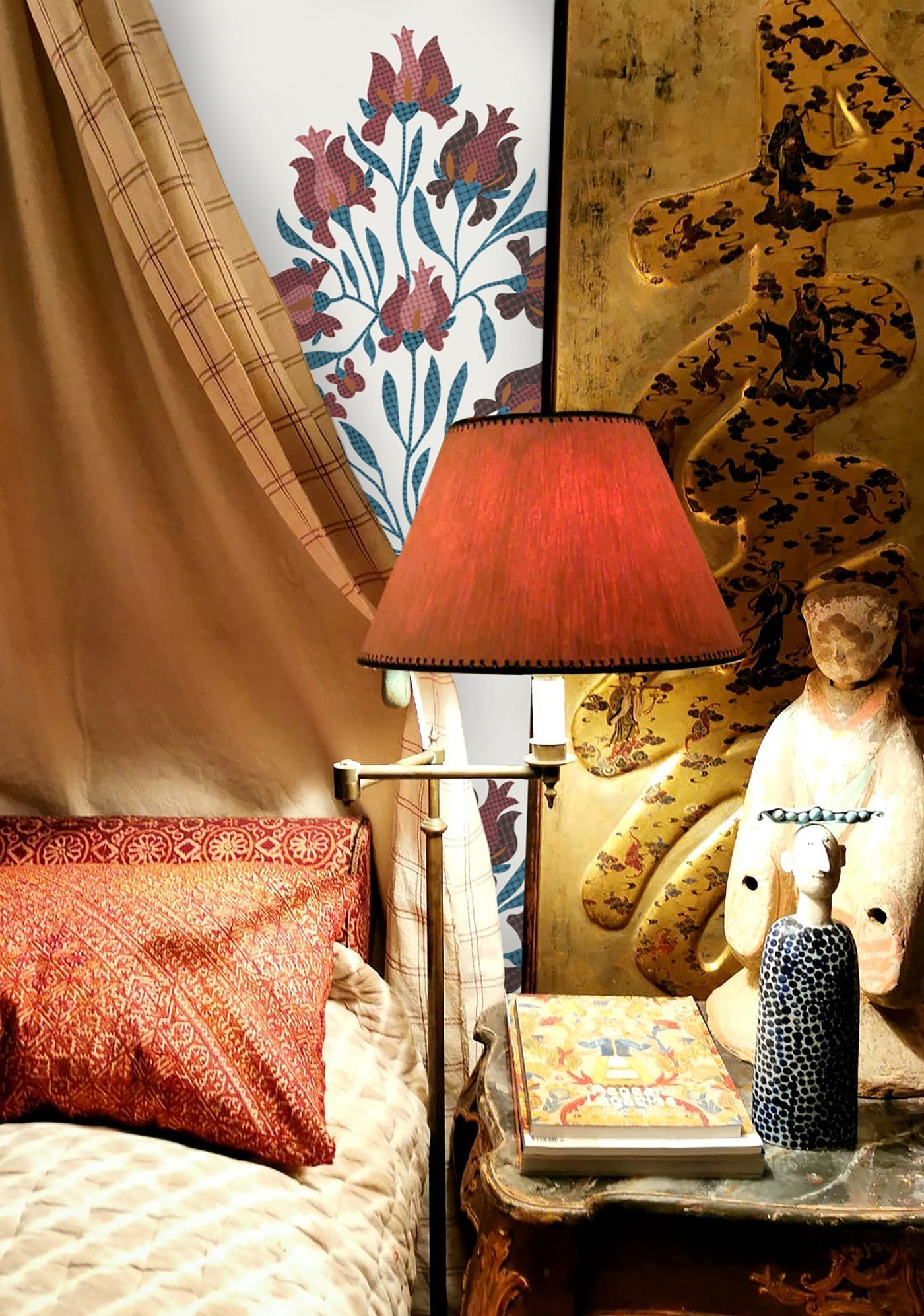 Bukhara Wallpaper - Steppes Blue Large