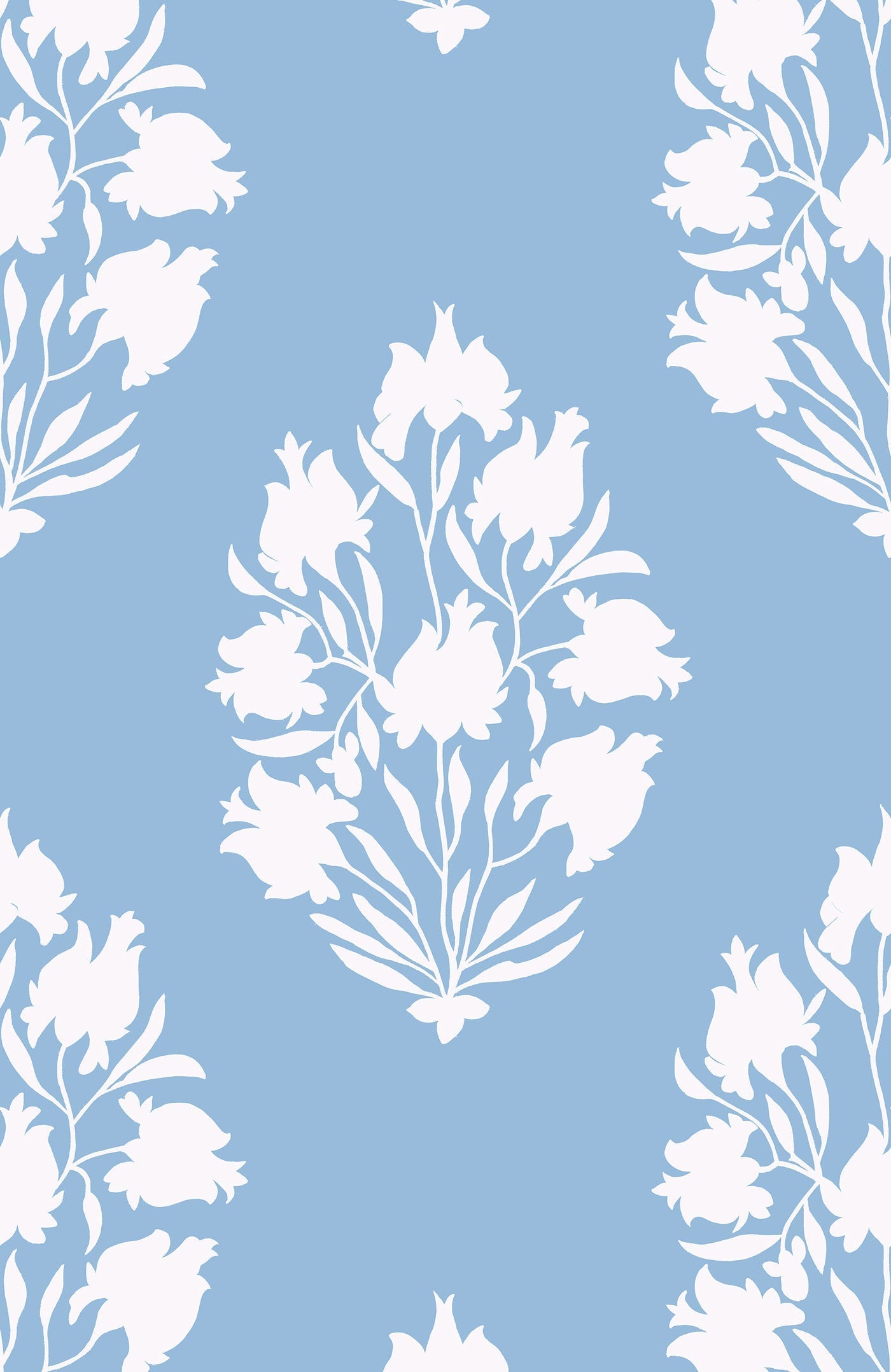 Bukhara Wallpaper - Chalk Blue Small