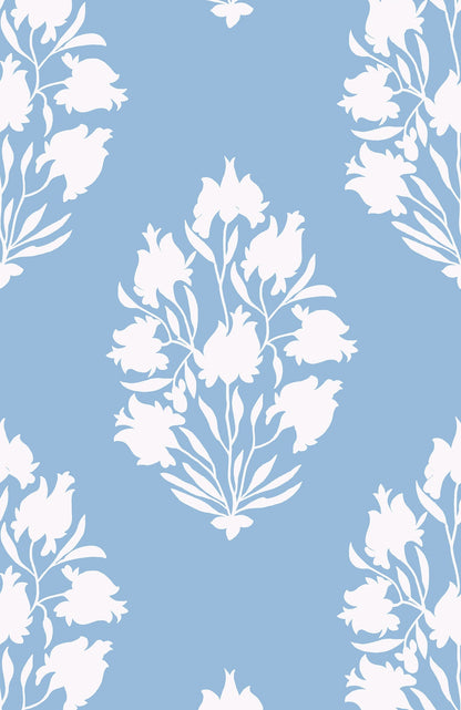 Bukhara Wallpaper - Chalk Blue Small
