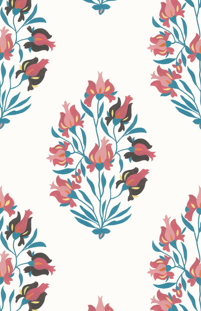 Bukhara Wallpaper - Steppes Blue Small