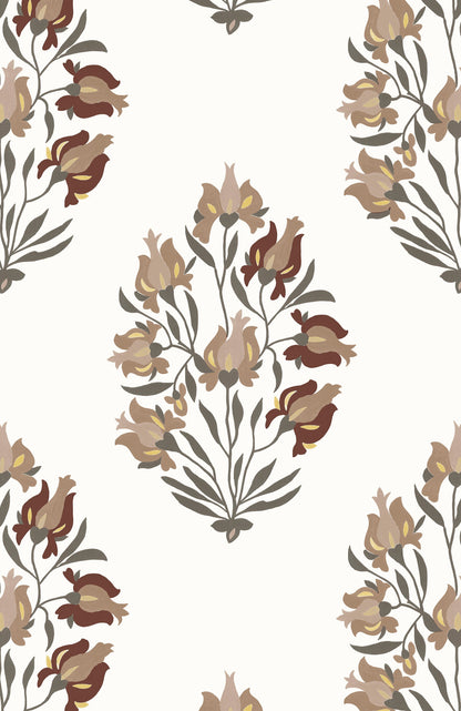 Bukhara Wallpaper - Steppes Brown Small