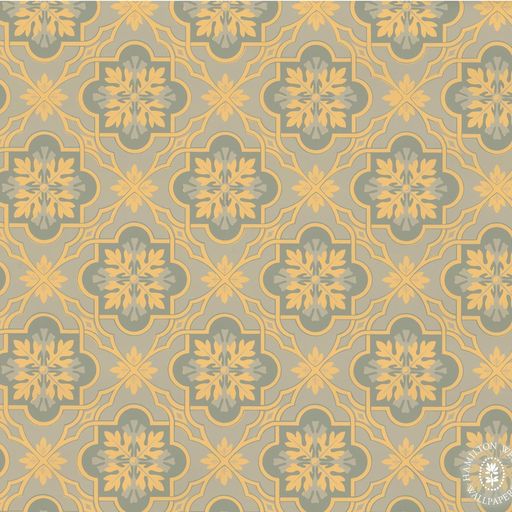 Victorian Leaf Quatrefoil Wallpaper - 1