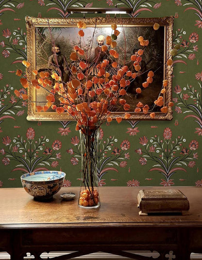 Maharaja's Tent Wallpaper - Green Tourmaline