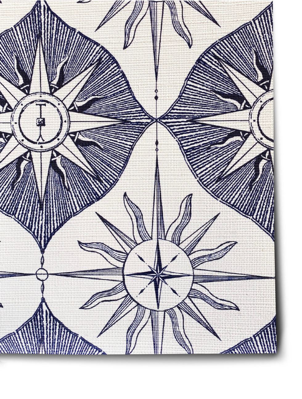 Compass Rose Wallpaper - Midnight Blue