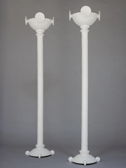 Meridian Torchiere - White Plaster