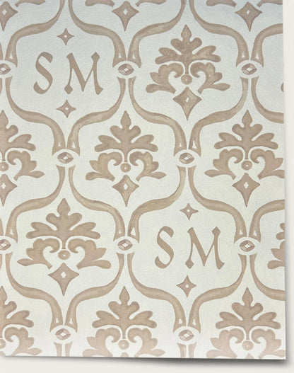 Crest Wallpaper - Sparrow Beige