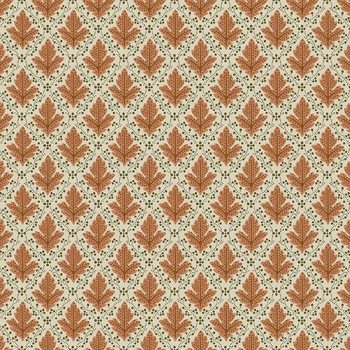 Leaf Trellis Wallpaper - Terracotta / Olive