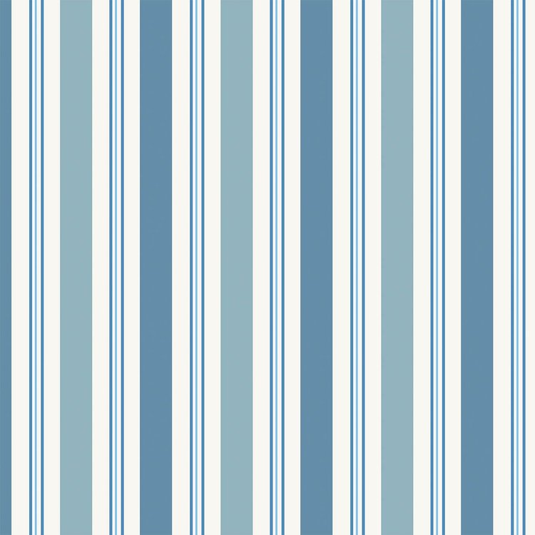 La Fenice Stripe Wallpaper - Blues