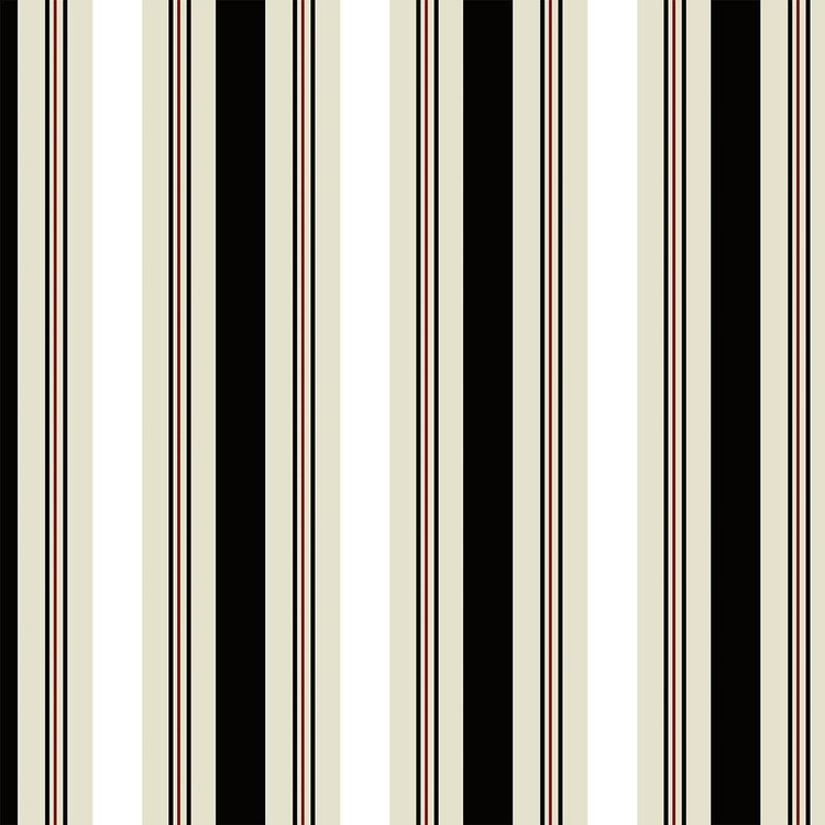 La Fenice Stripe Wallpaper - White / Black