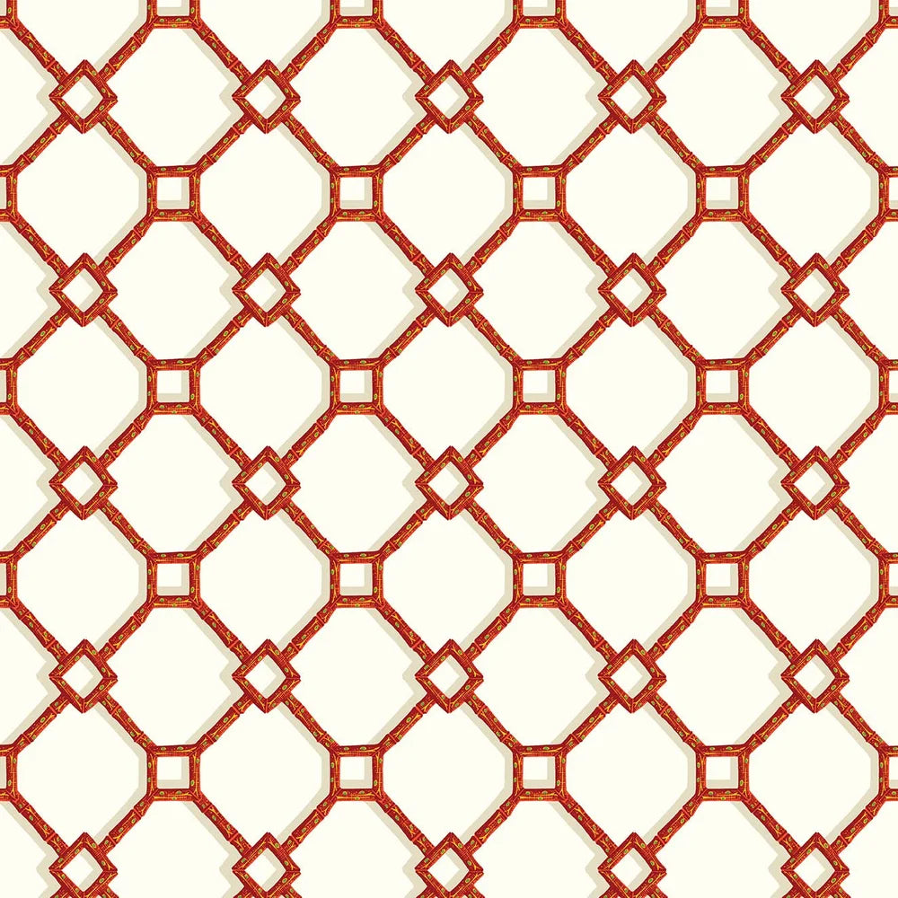 Petit Bamboo - Red on White