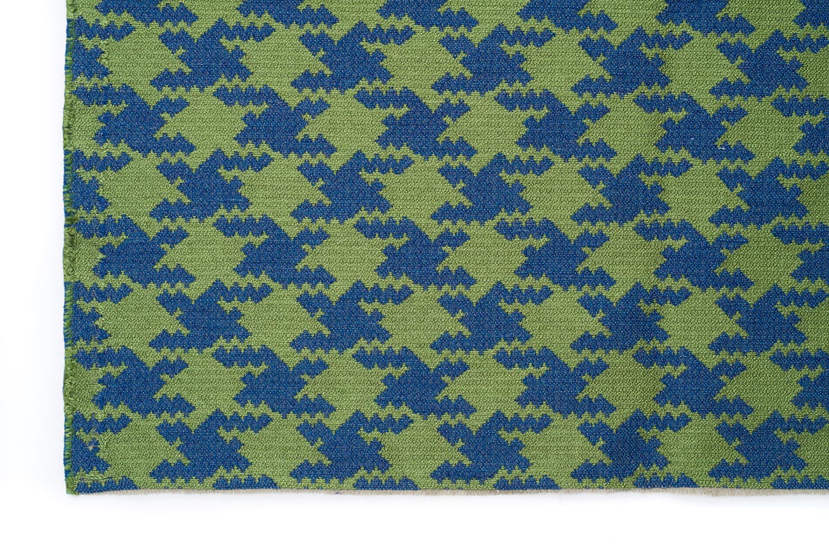 Houndstooth - Denim Fern