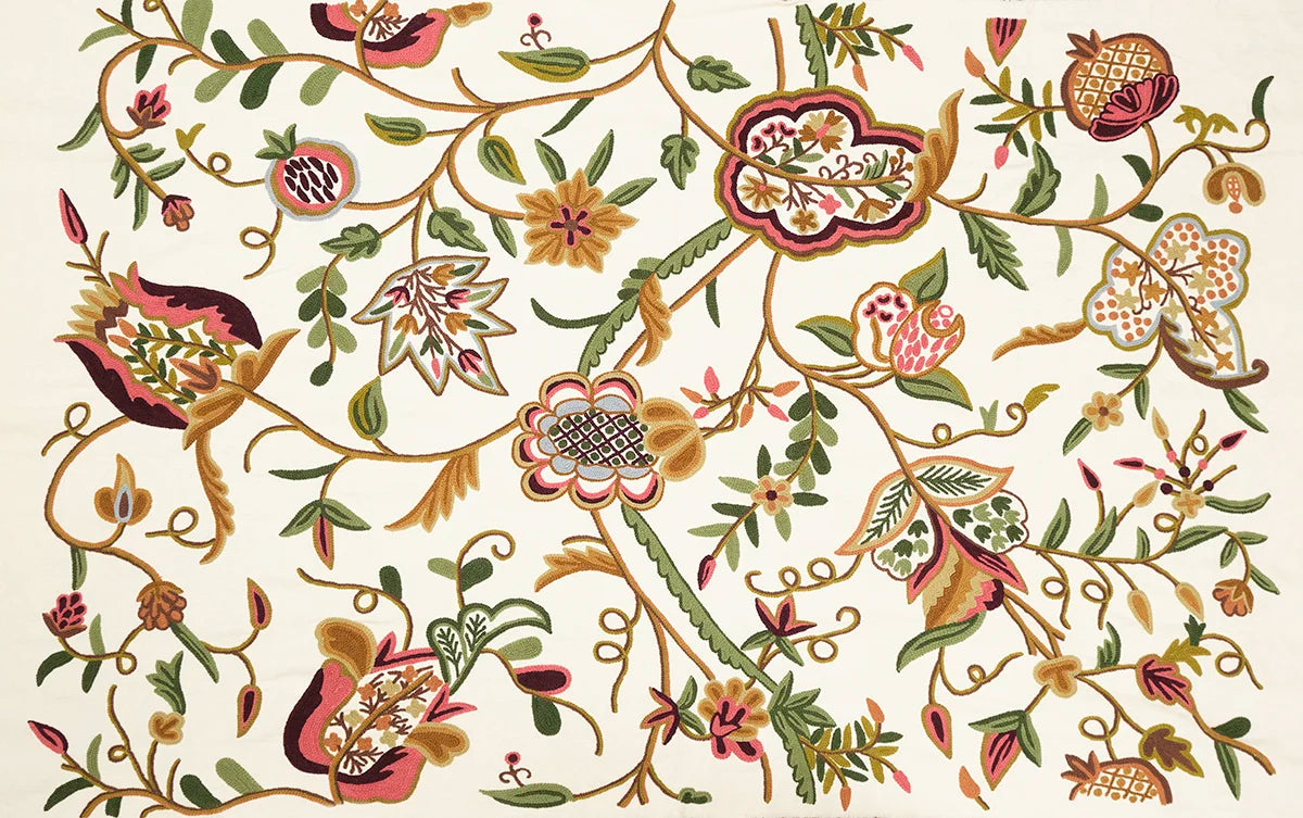 Debonnaire - Burgundy / Green on Cream