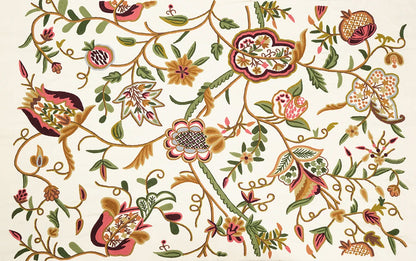 Debonnaire - Burgundy / Green on Cream