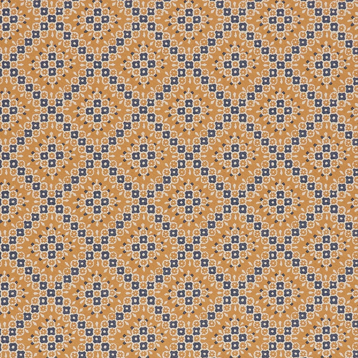 Diamonds Wallpaper - Mustard/Blue