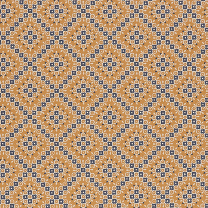 Diamonds Wallpaper - Mustard/Blue