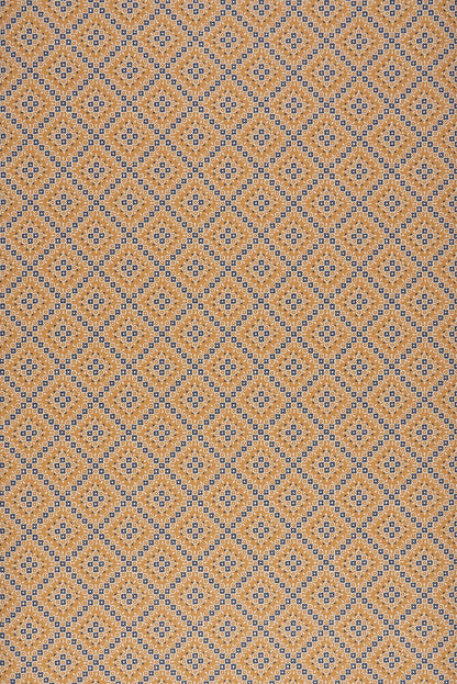 Diamonds Wallpaper - Mustard/Blue