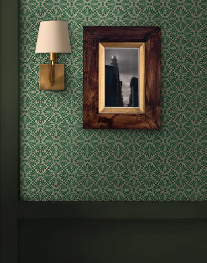 Dragonfly Wallpaper - Bottle Green