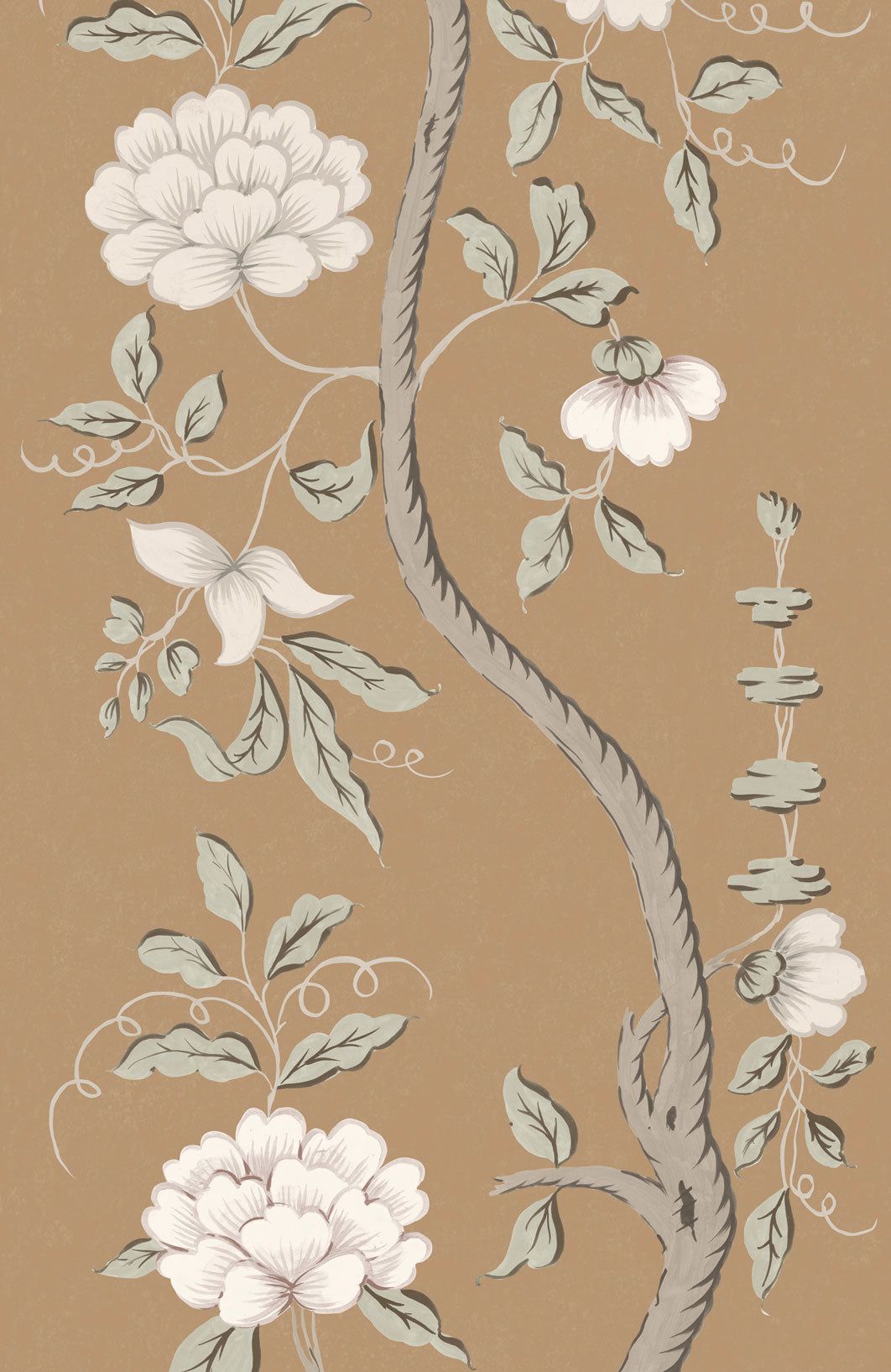 Drottningholm Tree Wallpaper - Tobacco Small