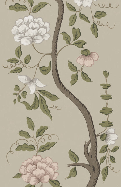 Drottningholm Tree Wallpaper - Parchment Small