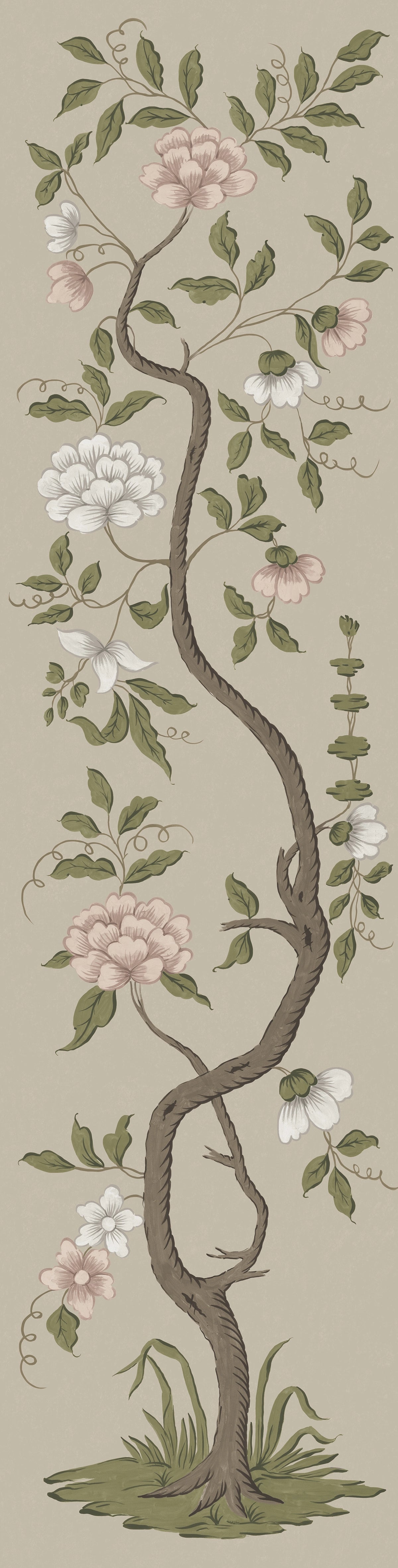 Drottningholm Tree Wallpaper - Parchment Small