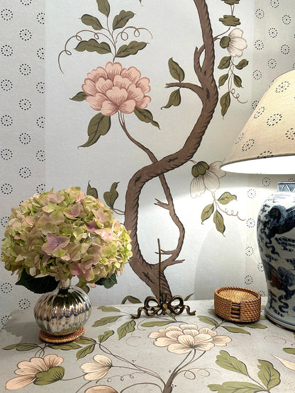 Drottningholm Tree Wallpaper - Tiepolo Blue Small