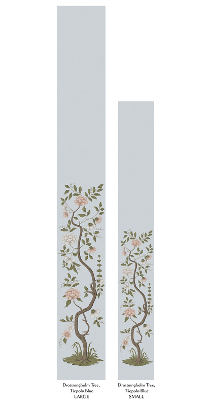 Drottningholm Tree Wallpaper - Tiepolo Blue Small