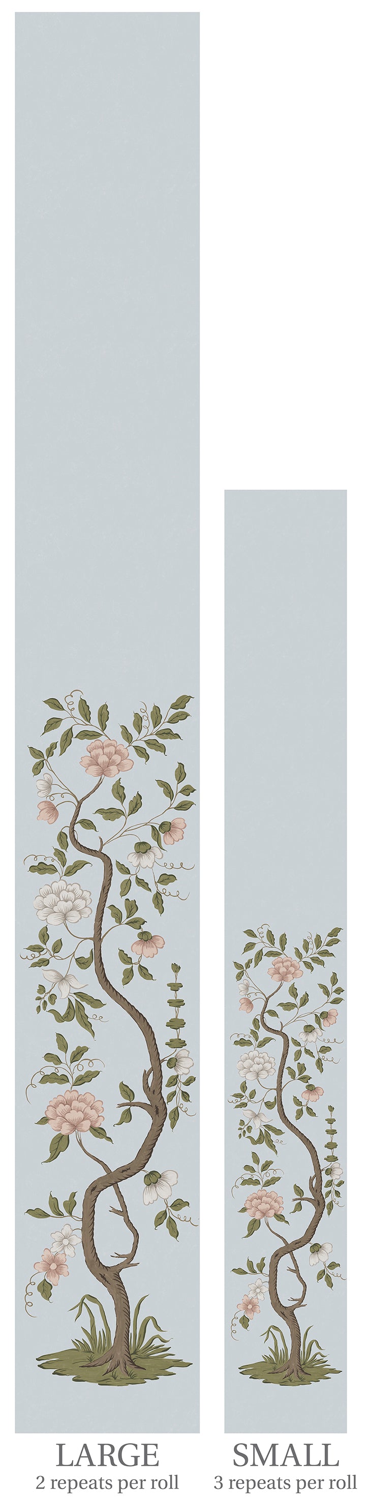 Drottningholm Tree Wallpaper - Tiepolo Blue Small
