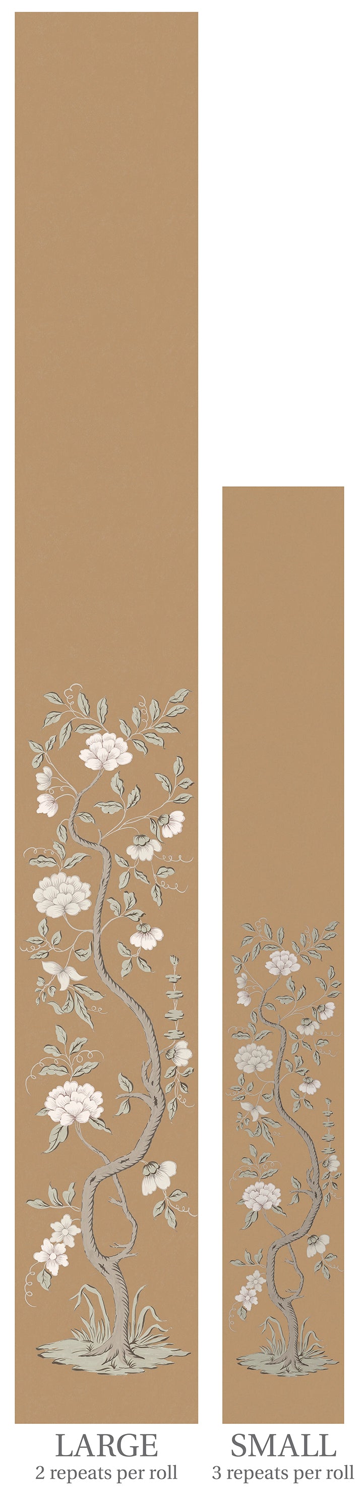 Drottningholm Tree Wallpaper - Tobacco Small