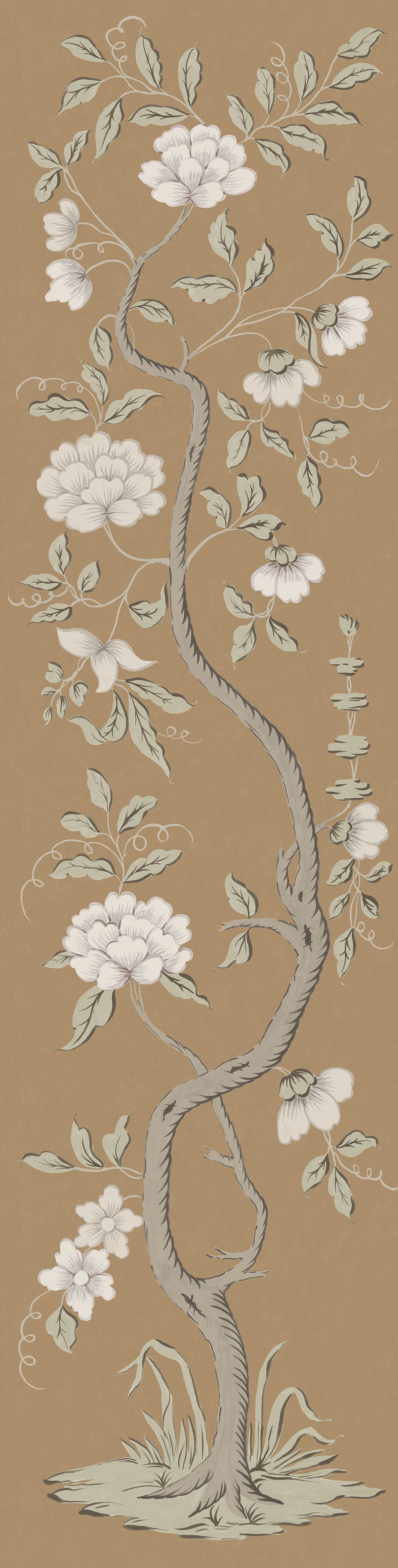 Drottningholm Tree Wallpaper - Tobacco Large