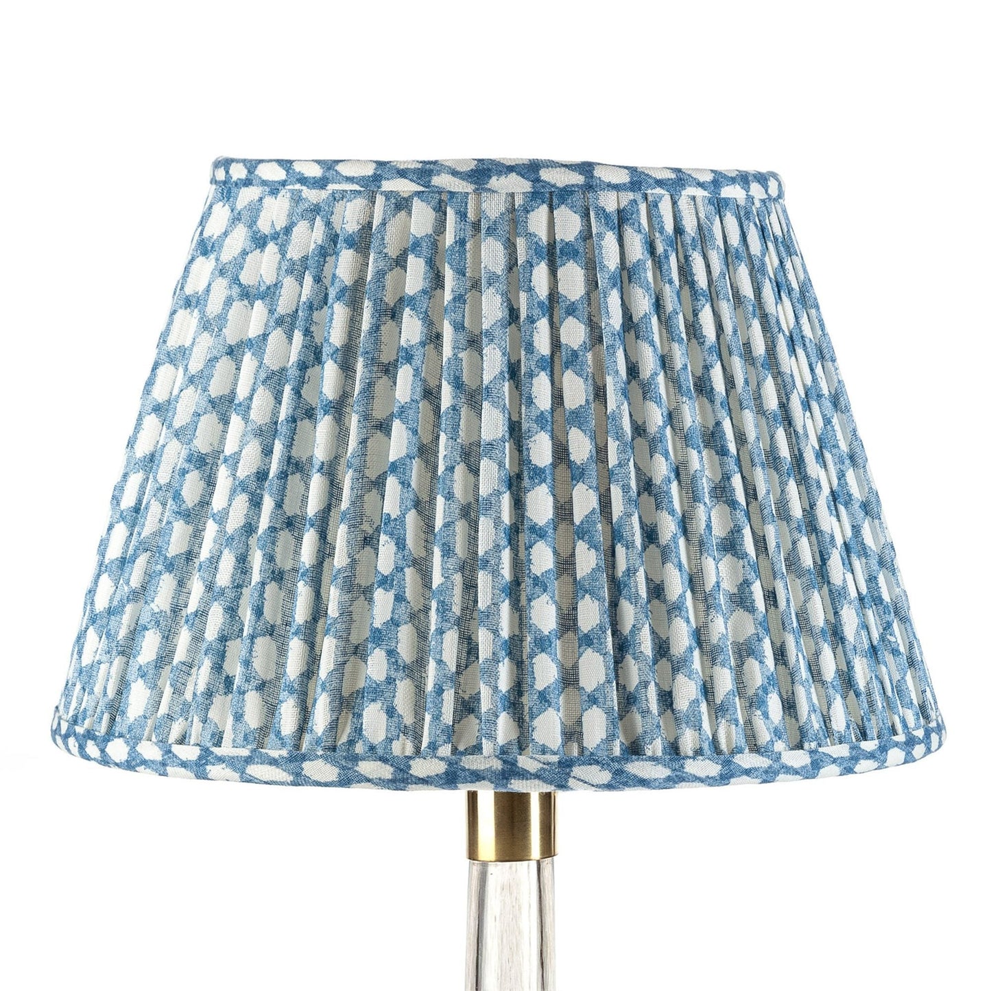 Lampshade in Light Blue Wicker Light Linen