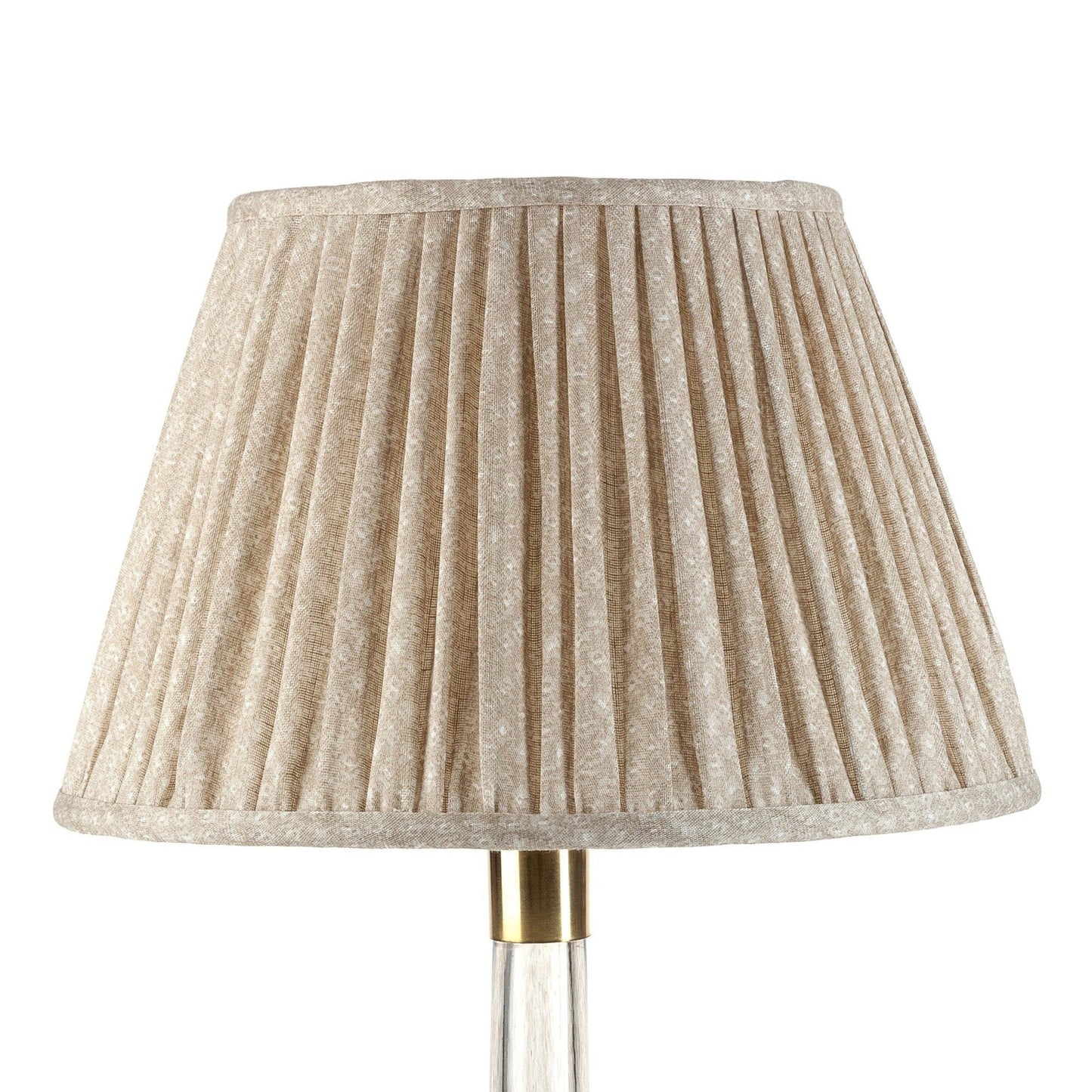 16 Inch Round Gathered Bedwyn Lampshade - Ecru Figured