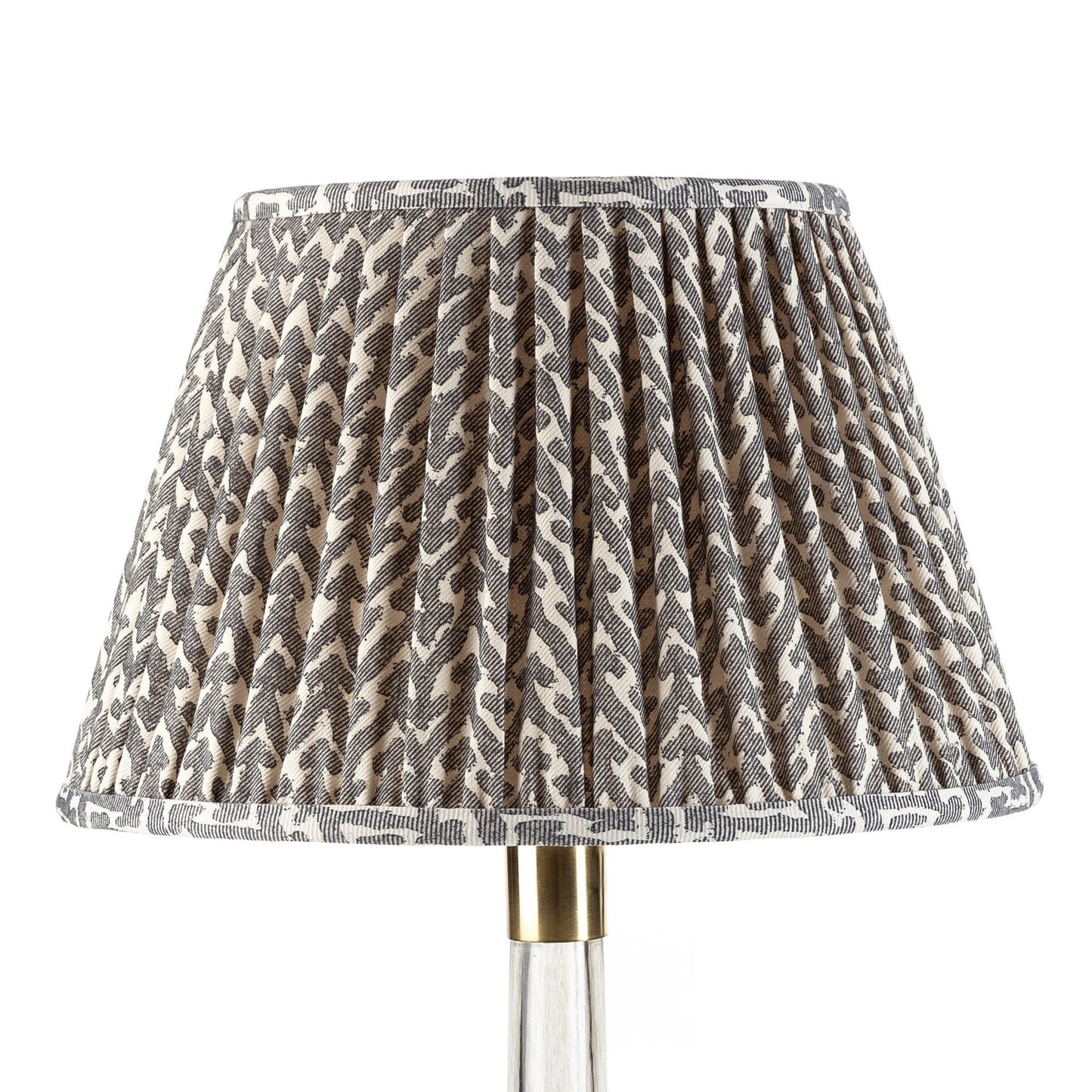 16 Inch Round Gathered Bedwyn Lampshade - Grey Rabanna
