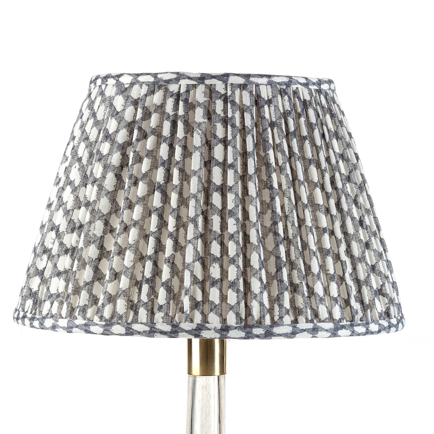 16 Inch Round Gathered Bedwyn Lampshade - Grey Wicker
