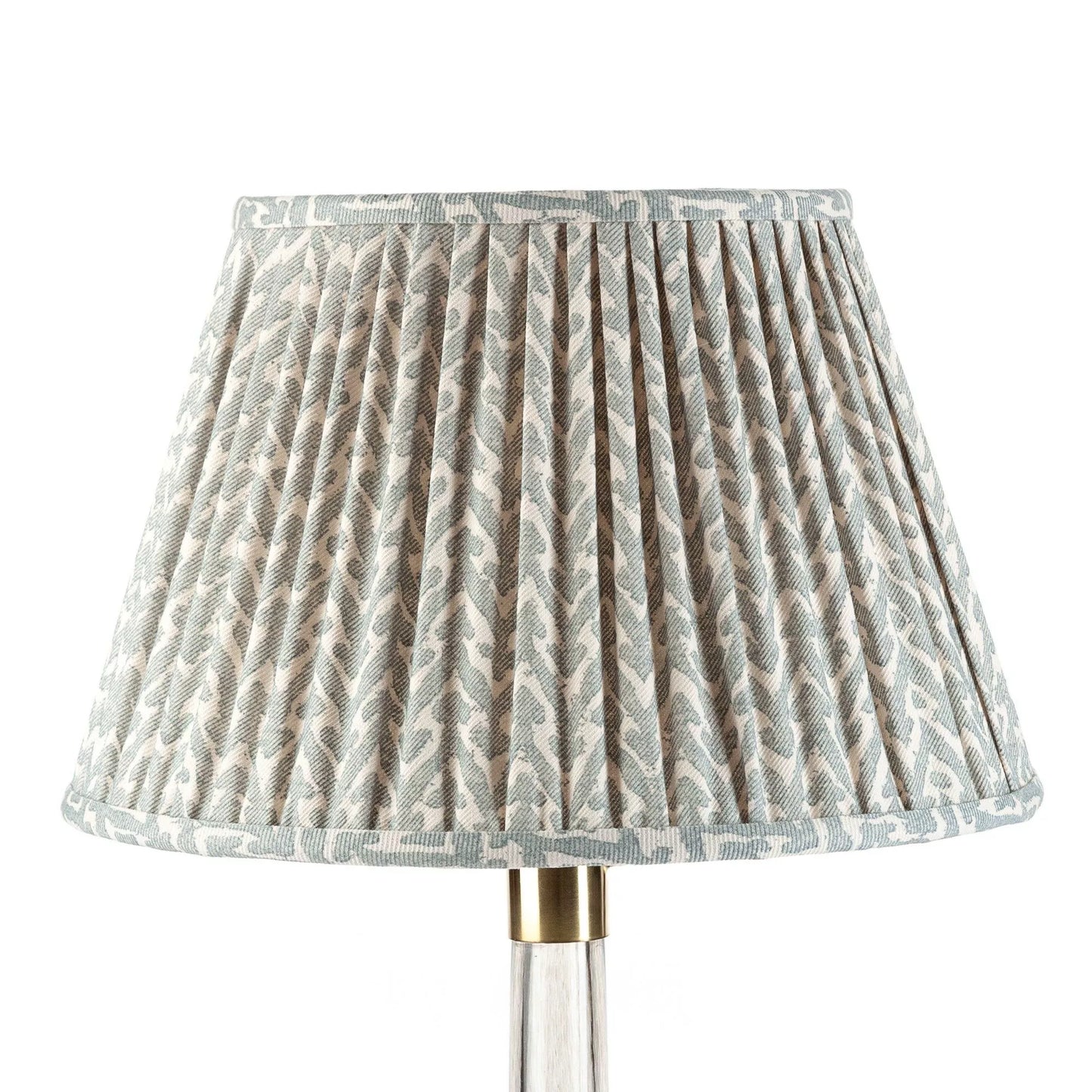 16 Inch Round Gathered Bedwyn Lampshade - Light Blue Rabanna