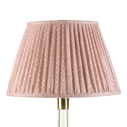 16 Inch Round Gathered Bedwyn Lampshade - Pink Figured