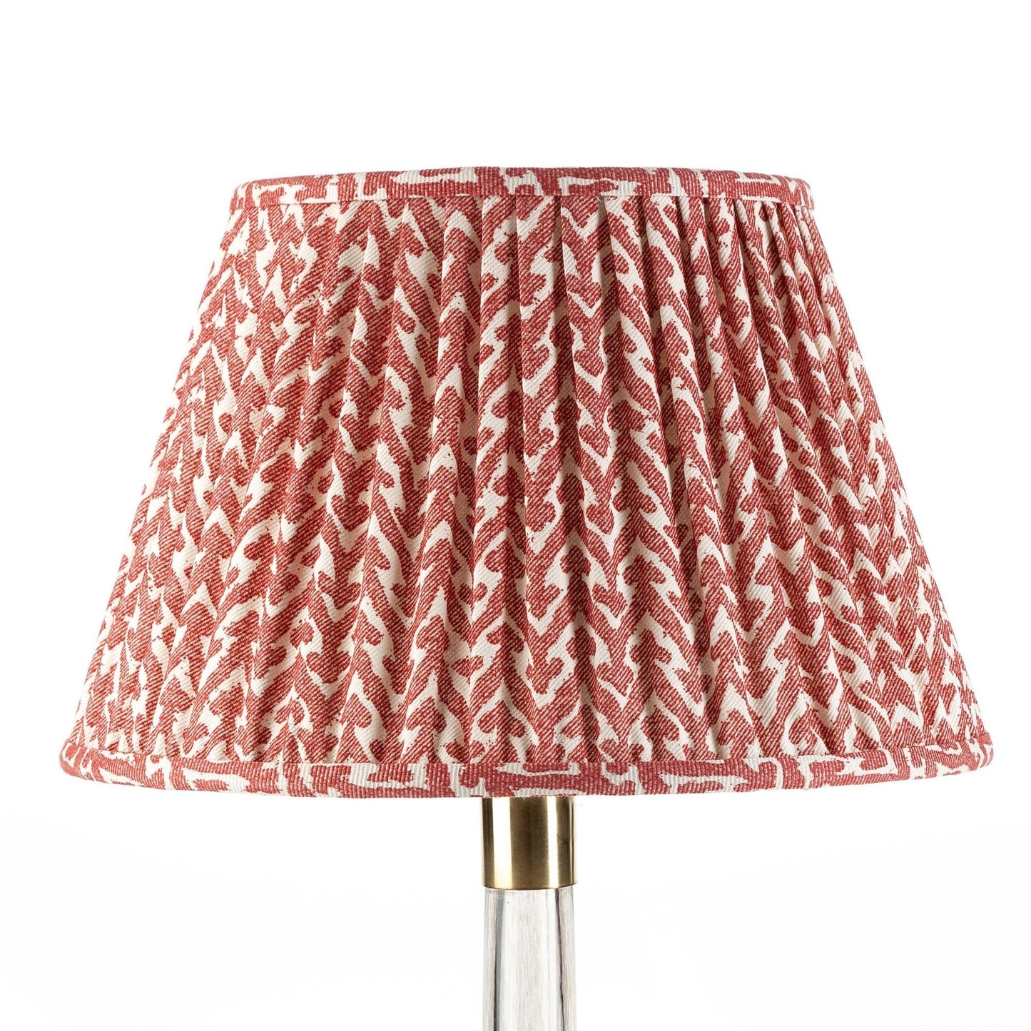 16 Inch Round Gathered Bedwyn Lampshade - Red Rabanna