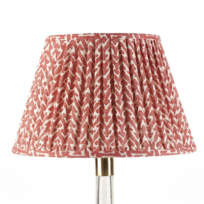 16 Inch Round Gathered Bedwyn Lampshade - Red Rabanna